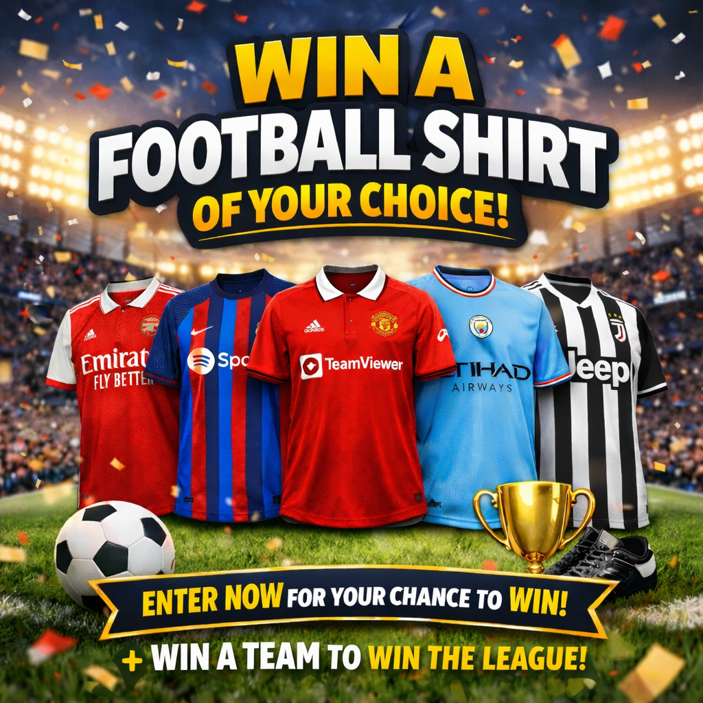 ANY SHIRT, ANY CLUB! + LEAGUE WINNER CASH BONUS