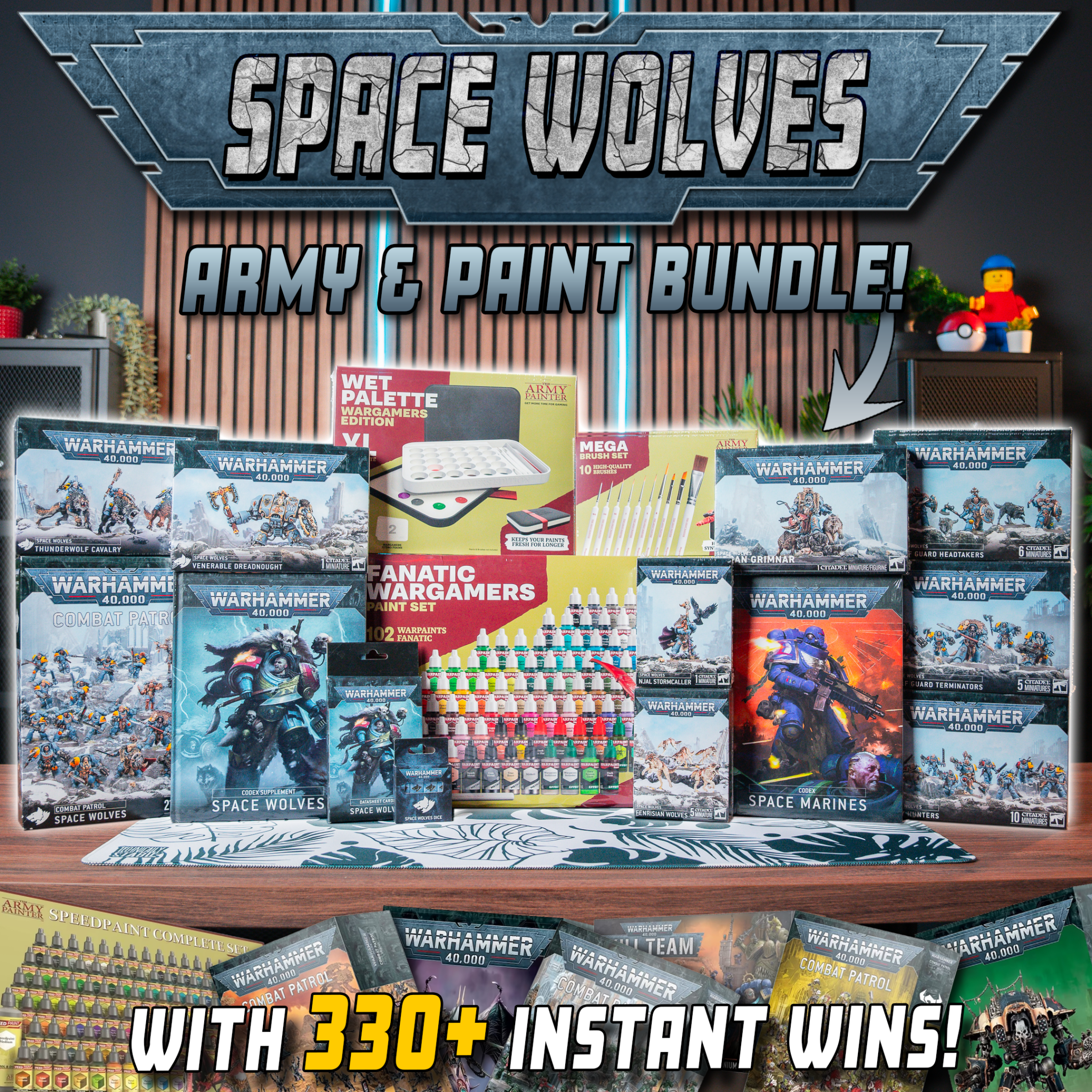 WH40K Space Wolves Army & Paint Bundle | 300+ Inst Wins!