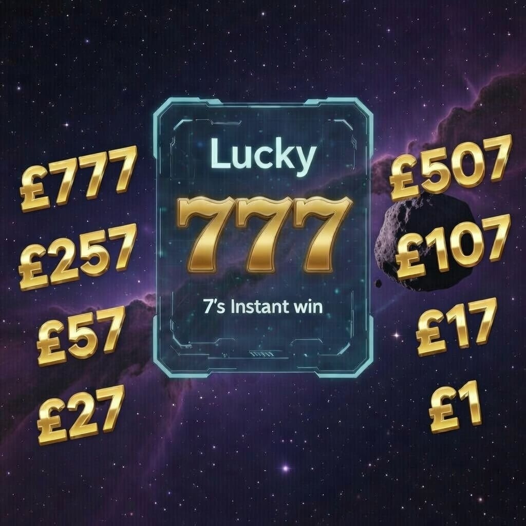 Lucky 7s Instant Win £7,777 of prizes to win!