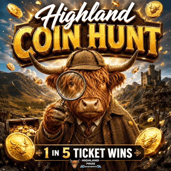 HIGHLAND COIN HUNT 1 IN 5 TICKET WINS