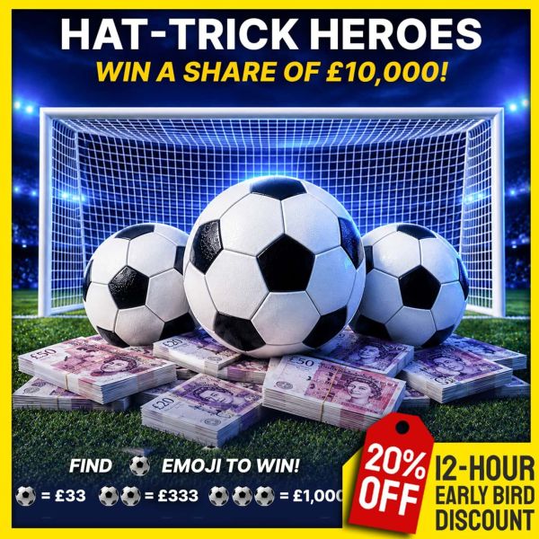 Hat-Trick Hero! Find 'Football Emojis' to win Cash Instantly!
