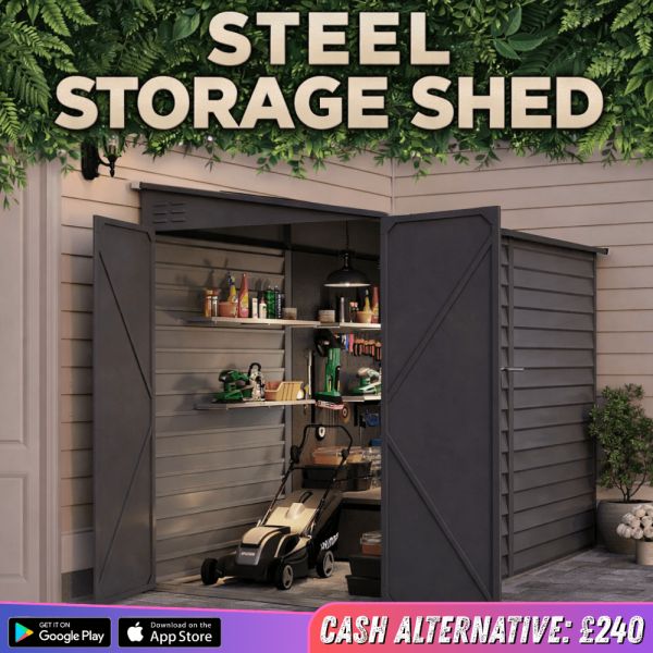 STEEL STORAGE SHED