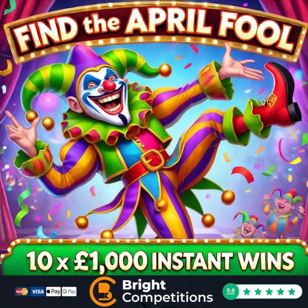 Find the April Fool! £1,000 Jackpot / 10x £1,000 Instant Wins