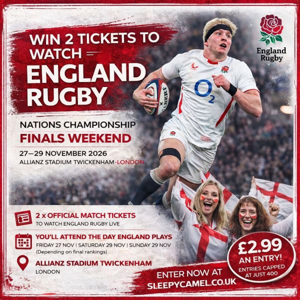 WIN 2 TICKETS TO WATCH ENGLAND – Nations Championship Finals Weekend