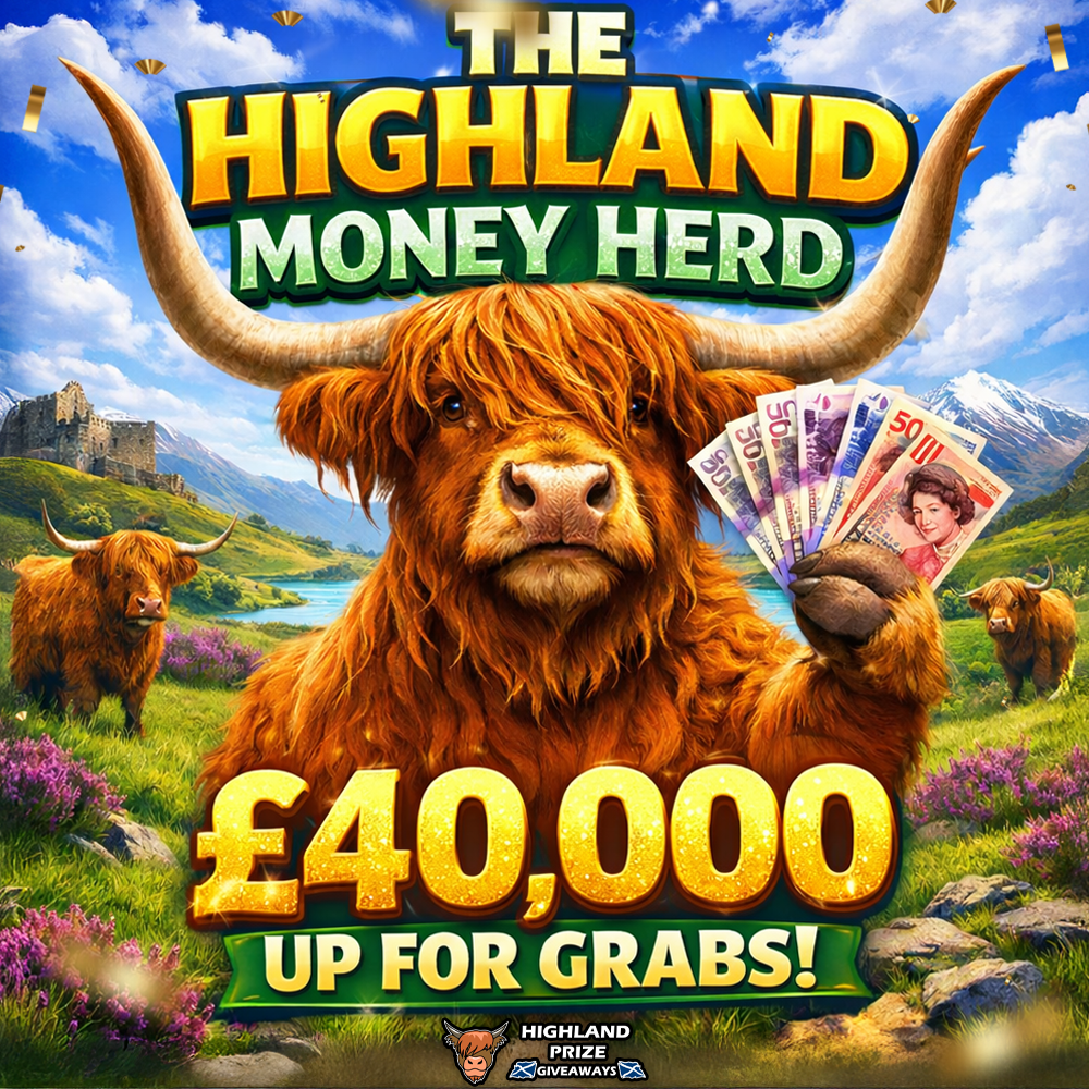 THE HIGHLAND MONEY HERD £4,000 CASH MAIN PRIZE + £36,000 OF CASH INSTANT WINS!