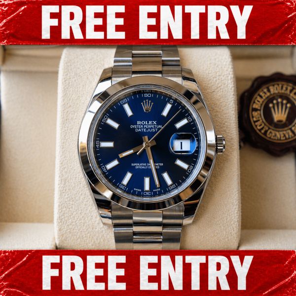 ROLEX DATEJUST 41 BLUE DIAL – FREE ENTRY!