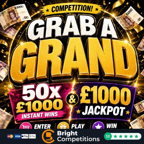 Grab A Grand – 50x £1,000 Instant Wins & £1,000 Jackpot – 21p