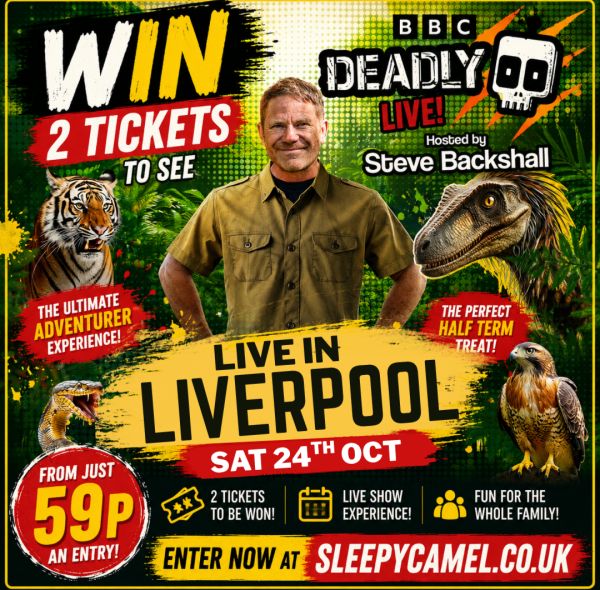 2 TICKETS TO SEE STEVE BACKSHALL’S DEADLY LIVE IN LIVERPOOL
