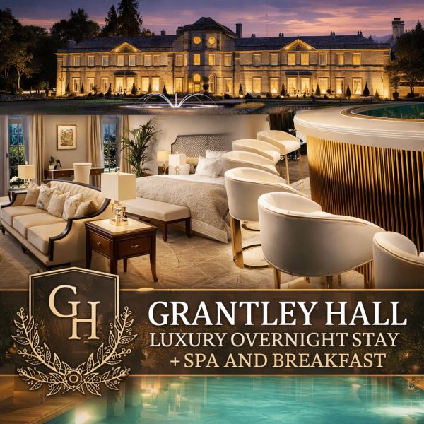 Grantley Hall Luxury Overnight Stay With Spa Day & Breakfast – LOW ODDS