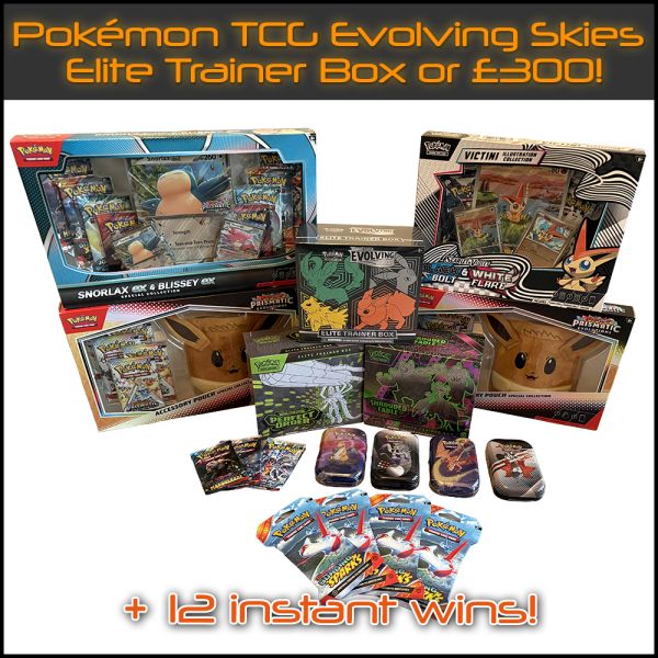 Pokémon TCG Evolving Skies Elite Trainer Box or £300!