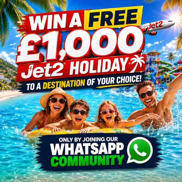 TOP SECRET – Free £1,000 JET2 Holiday – WhatsApp Community