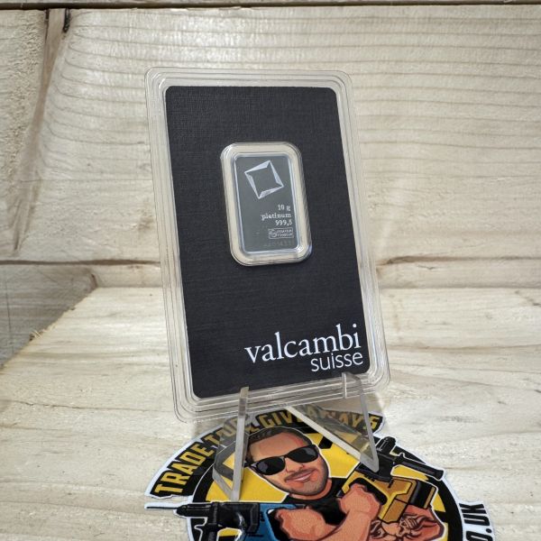 10g Platinum Bar Valcambi Minted