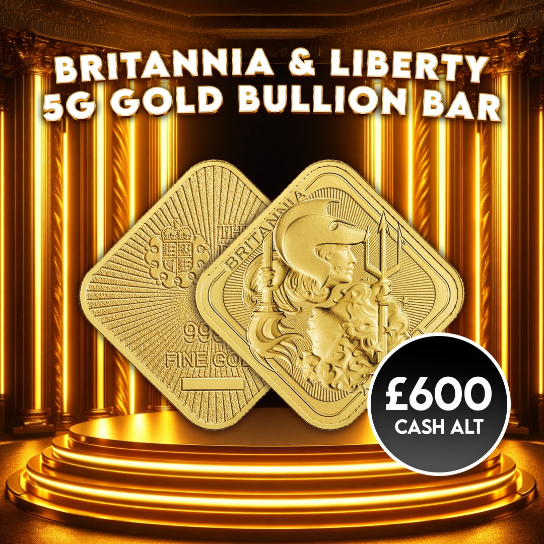Britannia And Liberty 5g Gold Bullion Bar Or £600 Cash