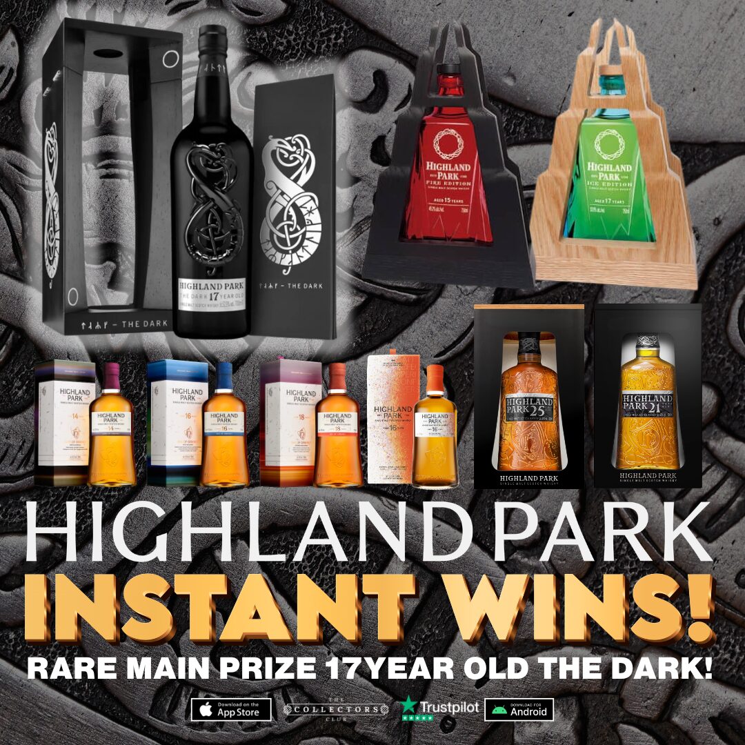 WIN RARE HIGHLAND PARK! THE HIGHLAND FLING 3.0! RARE BOTTLES TO BE WON! OVER 200 INSTANT WINS!