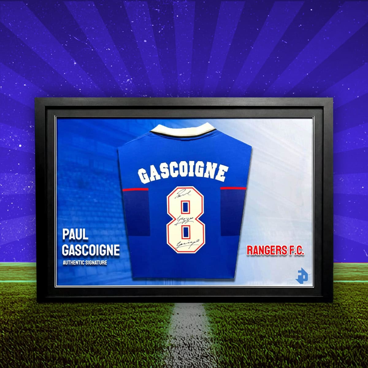 Rangers Competition! Win this Paul Gascoigne signed & custom LED framed Rangers shirt!