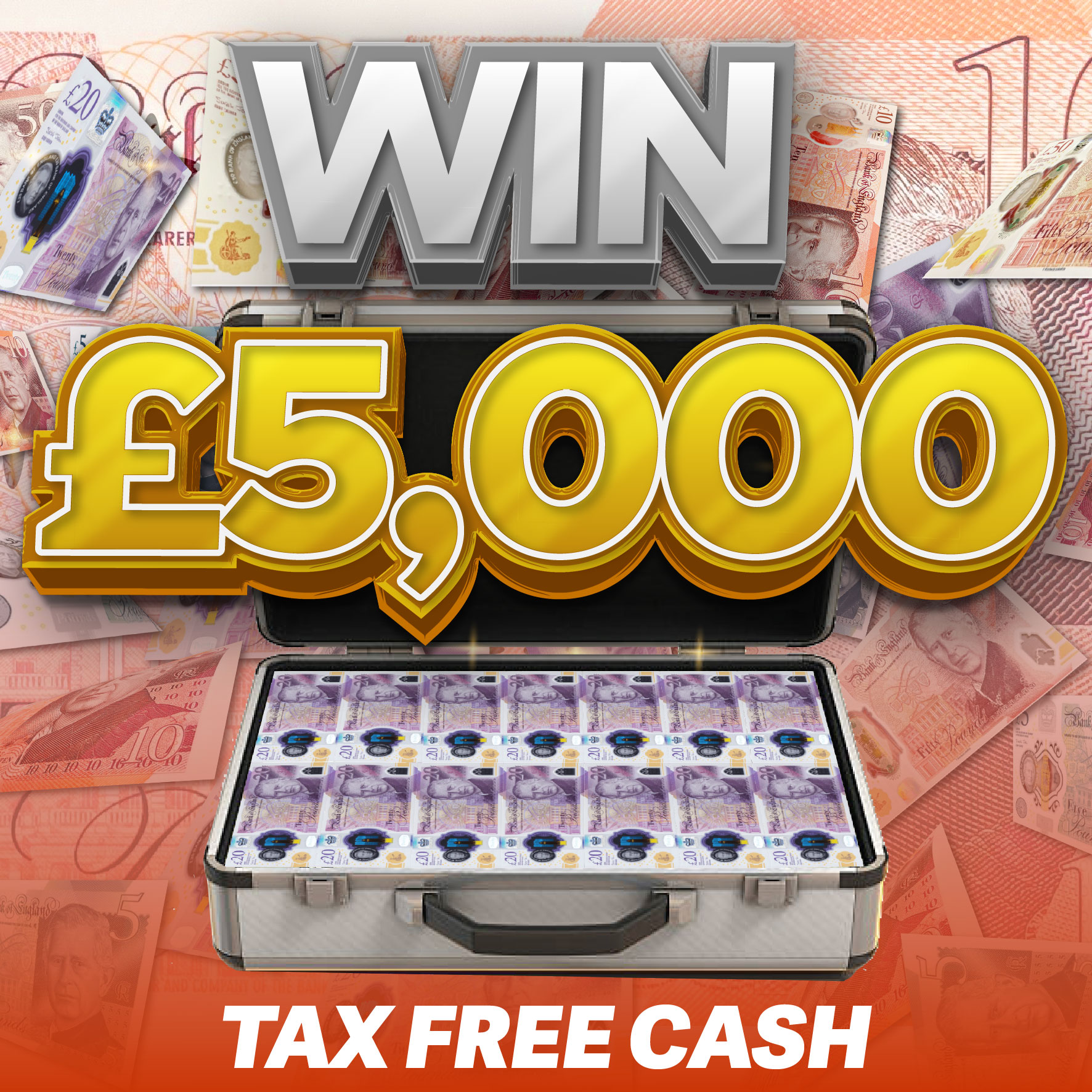 Win £5,000 Tax Free Cash For 1p!