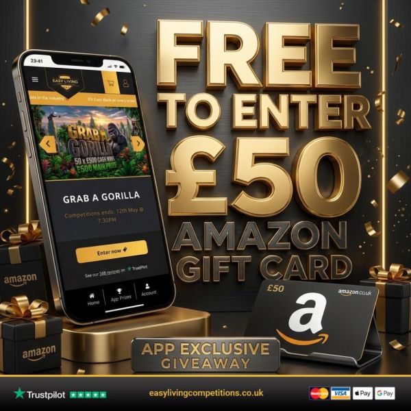 Free to Enter on the App – £50 Amazon Voucher!