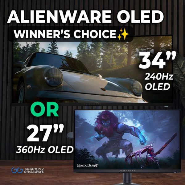 Alienware | 34″ 240Hz or 27″ 360Hz OLED