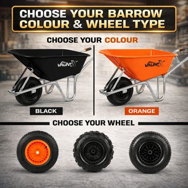 Vaunt X Heavy Duty Wheelbarrow – Choose Your Colour & Wheel Type