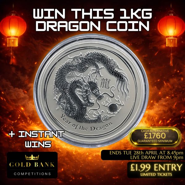 WIN THIS 1KG FINE SILVER YEAR OF THE DRAGON COIN (2012)