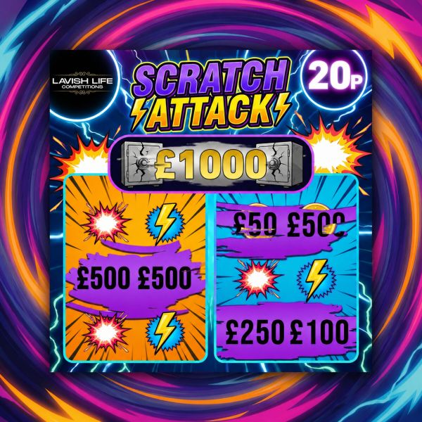 SCRATCH ATTACK SCRATCHCARD – WIN UP TO £1000 INSTANTLY!#4