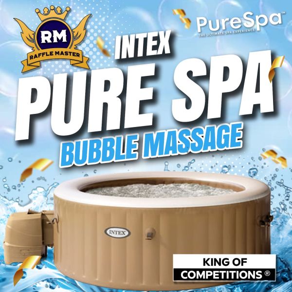Penny Pinchers Intex PureSpa Bubble Round Inflatable Spa 4 Person Only 1p Live Draw 25-06-26