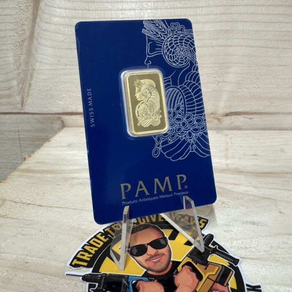 10g Gold Bar PAMP Lady Fortuna Minted