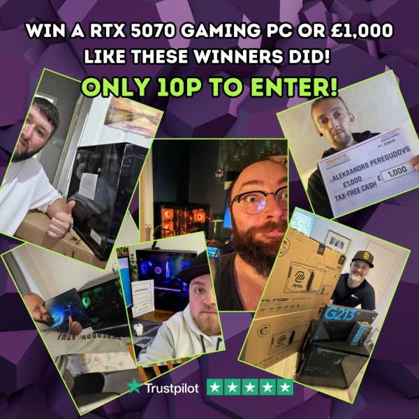RTX 5070 GAMING PC 32GB DDR5 OR £1000 – BEST ODDS @ 10P