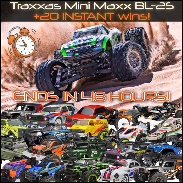 48hr: Traxxas Mini Maxx + 20 INSTANT wins!