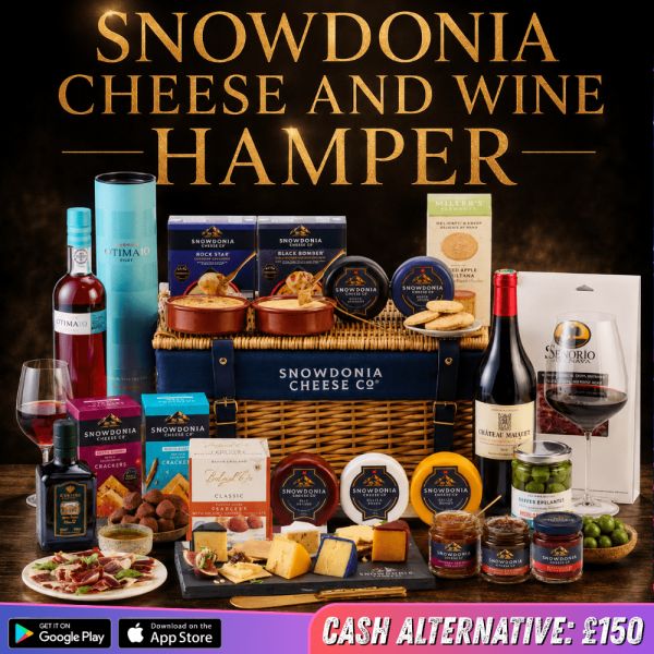 SNOWDONIA CHEESE AND WINE HAMPER
