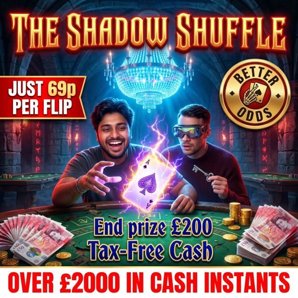 THE SHADOW SHUFFLE | Only 69p! | £2000 CASH INSTANTS | £200 End Prize 🃏
