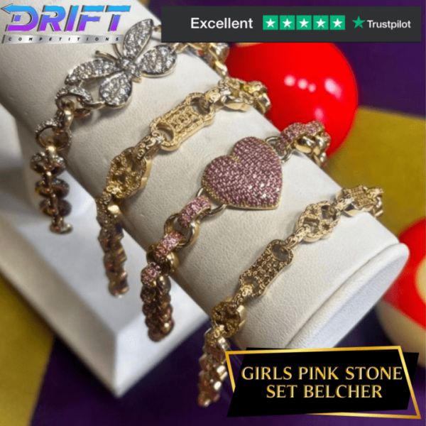 KIDS GOLD PINK HEART BRACELET