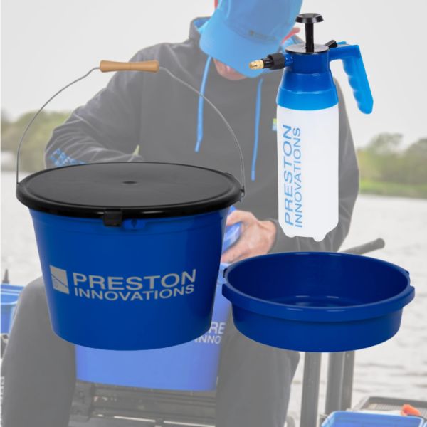 Preston 18L Bucket Set & Bait Sprayer Bundle – AUTO DRAW