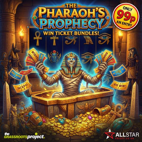 The Pharaohs Prophecy – Win Ticket Bundles Instantly – £500 End Prize