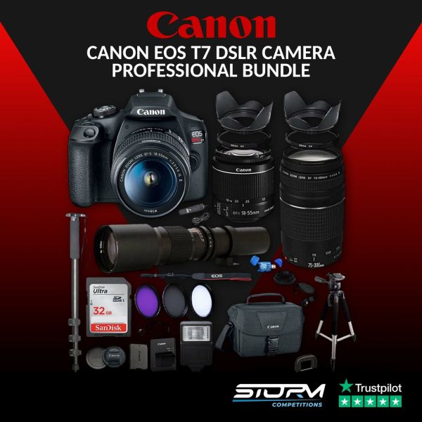 Canon EOS Rebel T7 DSLR Camera Professional  Bundle #27