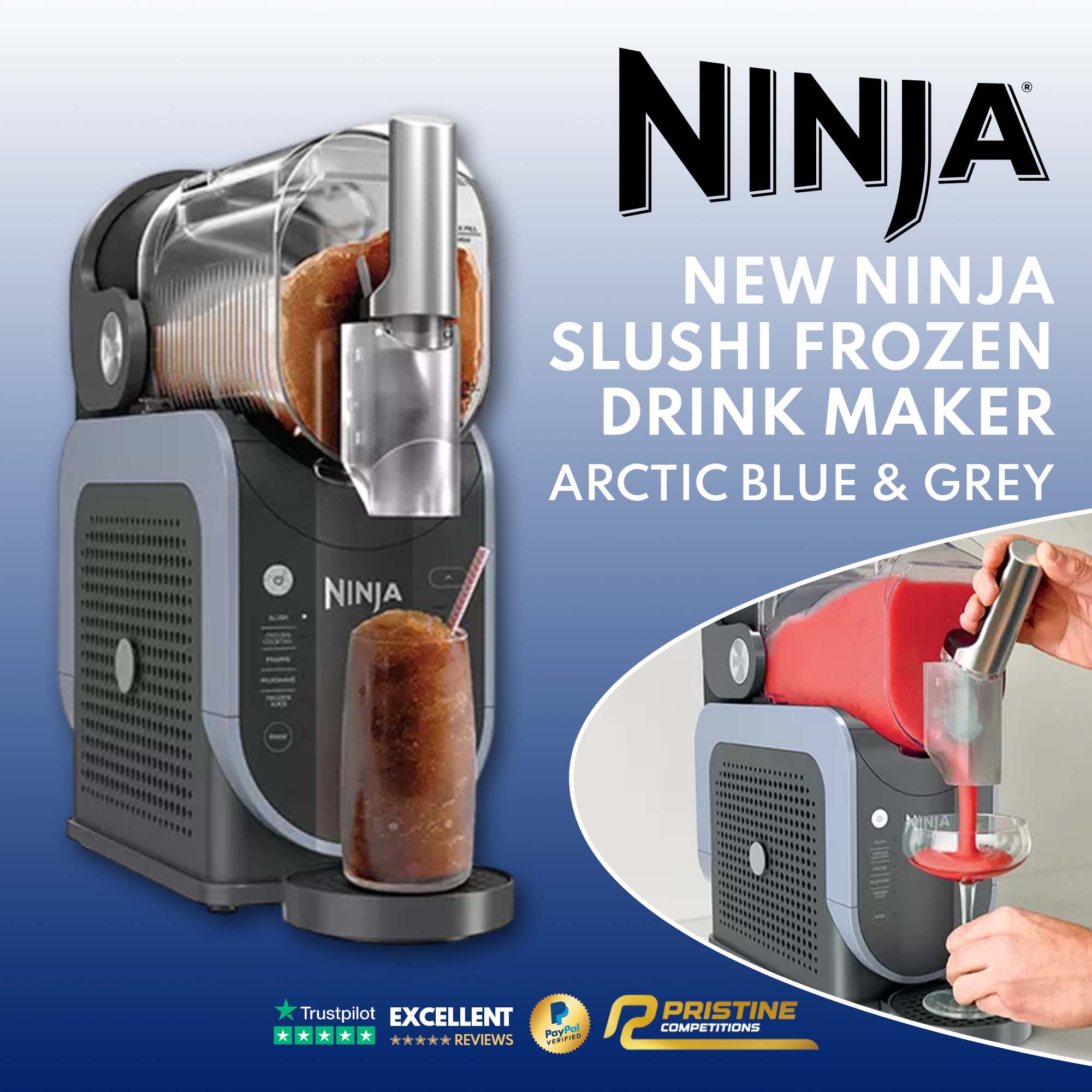 NINJA SLUSHi FS301UK Frozen Drink Maker – Artic Blue & Grey #8