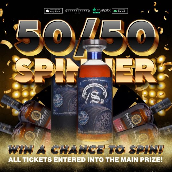 WIN THIS 50 YEAR OLD SINGLE MALT WHISKY! SIGNATORY VINTAGE COASTAL SERIES + 50/50 WIN SPINS FOR BUNNAHABHAIN!