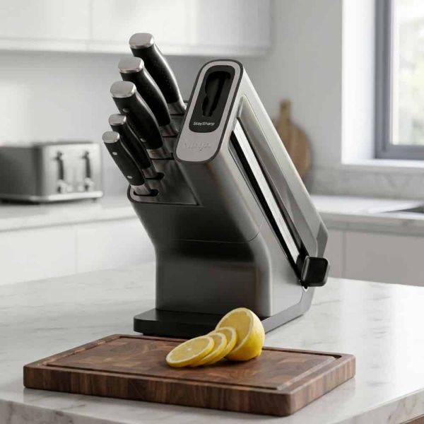 Ninja Foodi StaySharp Knife Block with Integrated Sharpener