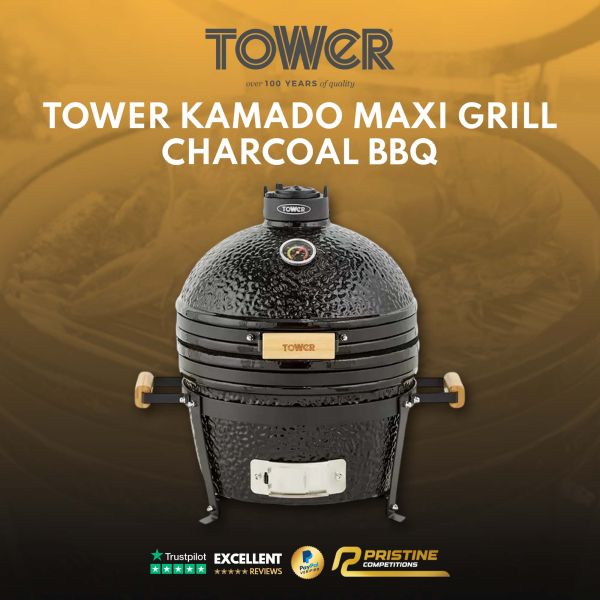 TOWER Kamado Maxi Grill Charcoal BBQ – Black #5