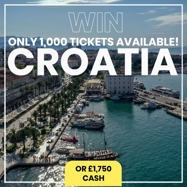 Gorgeous 5* Getaway to CROATIA or £1700 CASH! ONLY 1000 TICKETS!