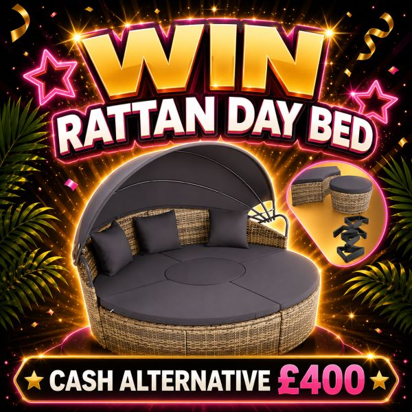 RATTAN DAY BED OR £400 CASH FOR 80P