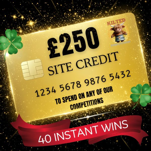Quick £250 Site Credit Main Prize + 40 Site Credit Instant wins