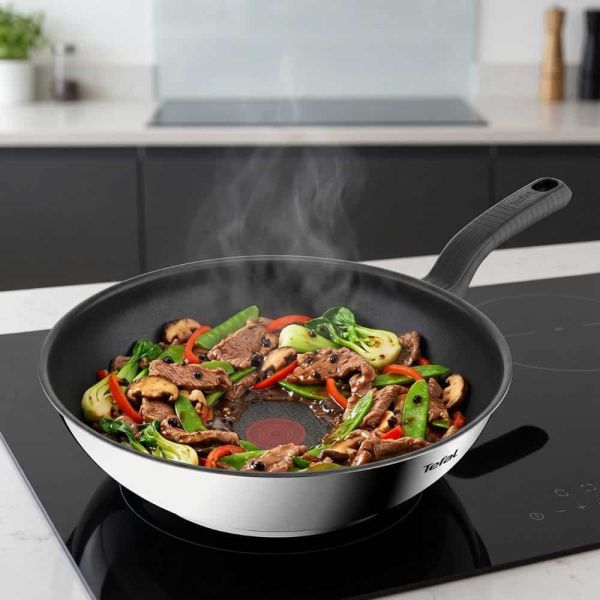 Tefal Comfort Max 28cm Stainless Steel Wok