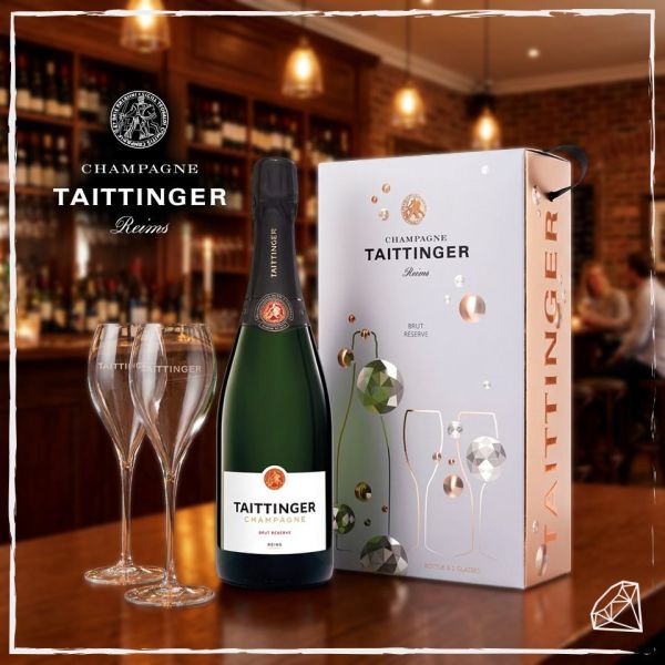 WIN a Taittinger Brut NV Champagne & Glasses Gift Set!