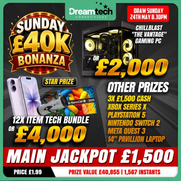 MEGA £40k Bonanza | £1,500 Jackpot