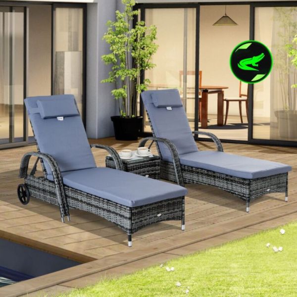 Rattan Sun lounger Set