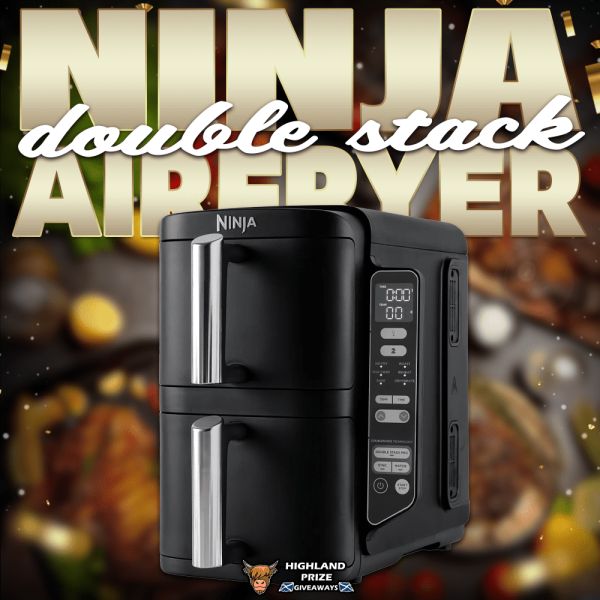 NINJA DOUBLE STACK SL300UK 7.6L AIR FRYER OR £130 CASH ALTERNATIVE + 10 INSTANT WINS