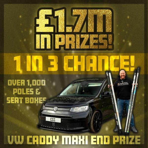 £1.7M IN PRIZES! 1 IN 3 CHANCE TO WIN + VW CADDY MAXI END PRIZE!