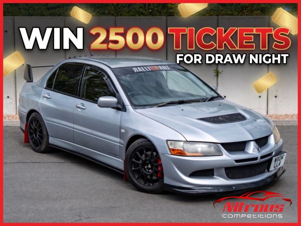 Mini Draw 1, WIN 2500 MITSUBISHI EVO 8 DRAW TICKETS [Draw May 22nd]