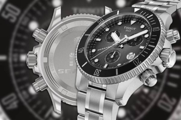 Win this LOW ODDS Tissot Seastar 1000 Chronograph 45.5mm Black Dial Gents Quartz Watch
